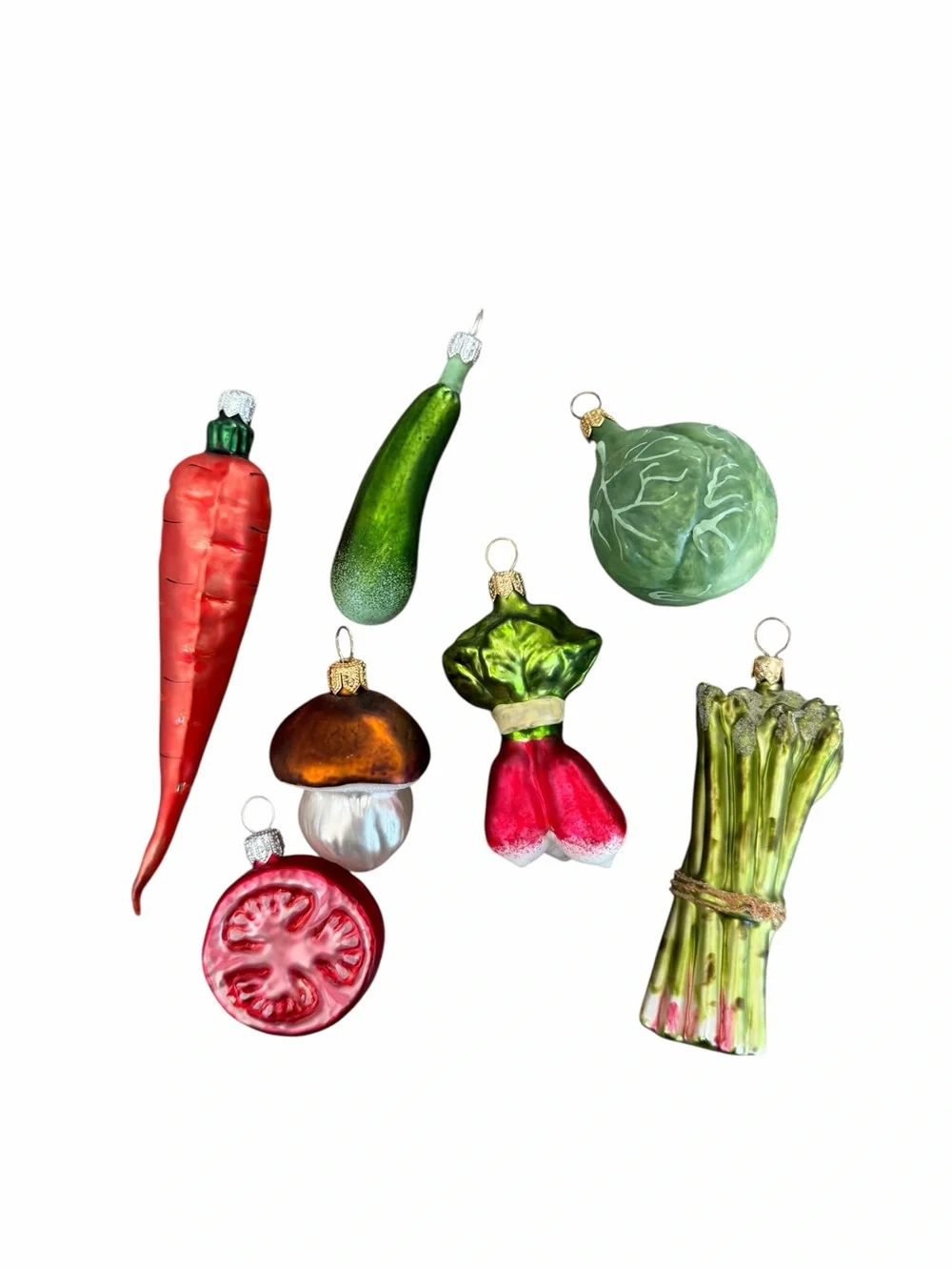 Glass Vegetable Ornaments